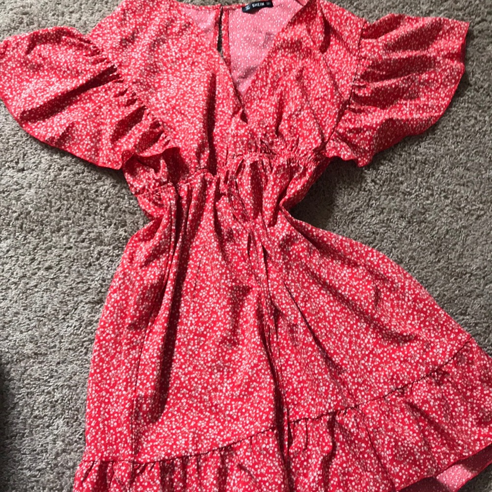 Ditzy floral dress with wrap detail